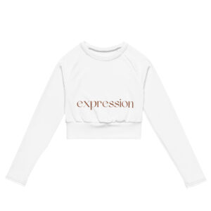 Recycled long-sleeve crop top "EXPRESSION"