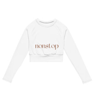 Recycled long-sleeve crop top "Nonstop"