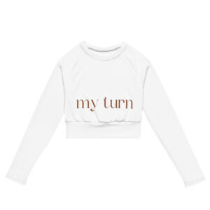 Recycled long-sleeve crop top "My Turn"
