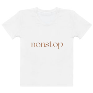 Women’s cotton crew neck t-shirt "Nonstop"