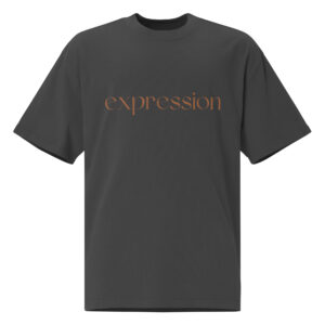 Oversized faded t-shirt "EXPRESSION"