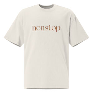 Oversized faded t-shirt "Nonstop"