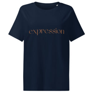 Women’s organic ribbed neck t-shirt "EXPRESSION"