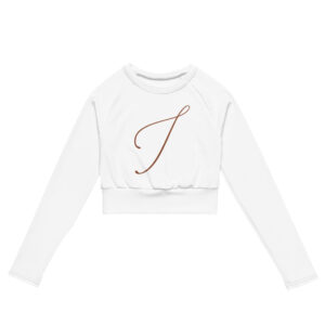 Recycled long-sleeve crop top