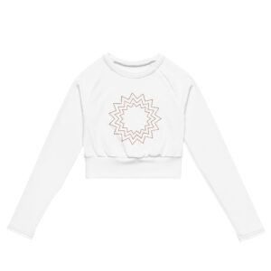 Recycled long-sleeve crop top