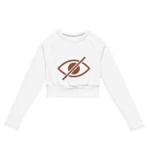 Recycled long-sleeve crop top