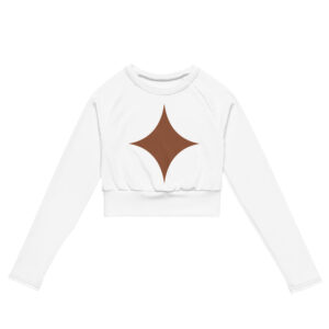 Recycled long-sleeve crop top "Diamond"