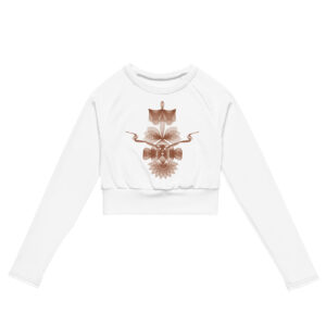 Recycled long-sleeve crop top