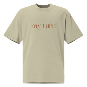 Oversized faded t-shirt "My turn"