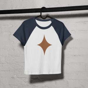 Women’s micro rib raglan baby tee "Diamond"